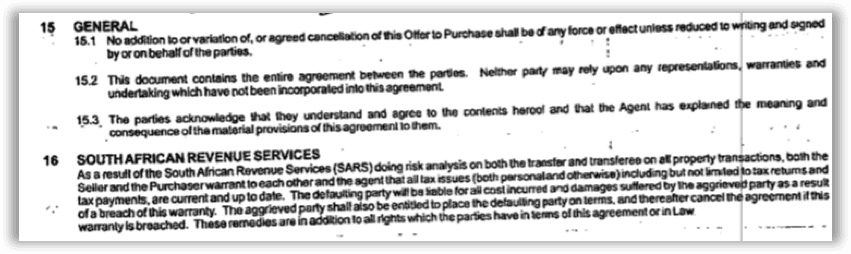 Elements of an Offer to Purchase